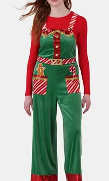 Festive Green and Red Women's Jumpsuit