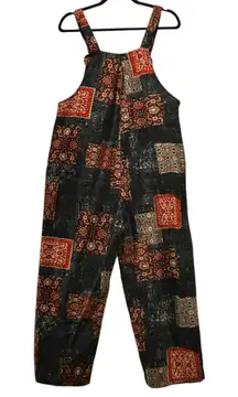 Patchwork Jumpsuit Overalls Size Large Boho Hippie Hippy Artsy Festival Baggy