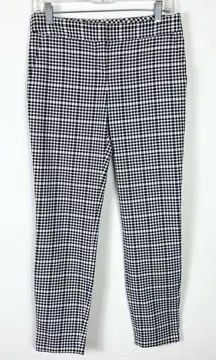 Express Columnist Black & White Plaid Low Rise Dress Pant Trousers Size 0