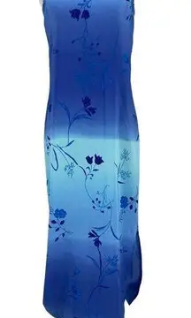 Hawaiian Dress Electric Blue Floral Dress Size 8