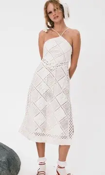 X For Love And Lemons Linen Lace Dress