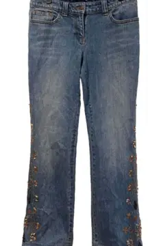 INC International Concepts Jeans Womens 6 Flare Y2K Bead Gemstone Travel