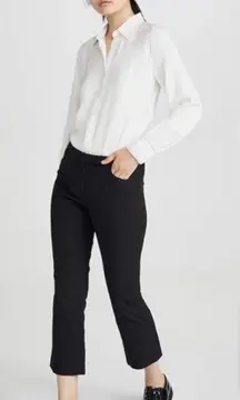 Theory Erstina Mod Twill Cropped‎ Pant in Black Size 8