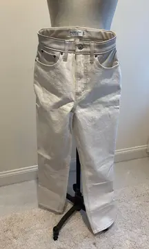 Abercrombie Curve Love 90s Straight Ultra High-Rise Jeans with leather detailing