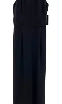 New Want‎ and Need Womens Jumpsuit Medium Black Sleeveless Lace Lined Sheer