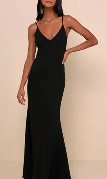 LULU’S Infinite Glory Black Maxi Dress