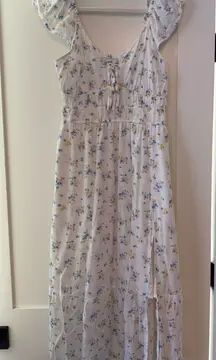 Medium Hollister Flutter Sleeve Double-Tie Midi Dress