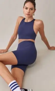 Reformation Ecomove Luna Bra in Navy