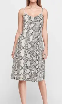 Snakeskin Midi Slip Dress