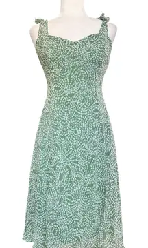 Vintage “Connected Apparel” 90’s Green Floral Sun Dress