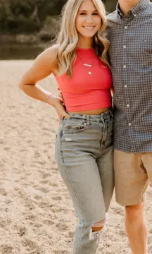 American Eagle Stretch Curvy Mom Jeans