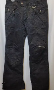 Betty Rides Womens Trinket Snow Pants Size Small Black Floral Ski Snowboard Gear