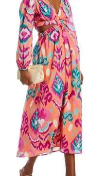 Banjanan Camilla Ikat Print Midi Dress Size Large‎