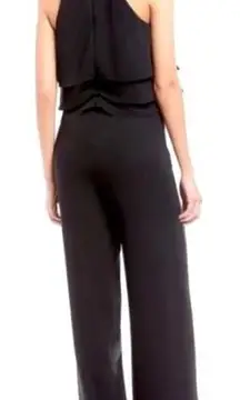 Gianni Bini Denise Black‎ Halter Tiered Ruffled Popover Wide Leg Jumpsuit 6