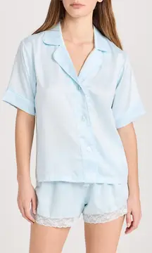 Flora Nikrooz Selena PJ Set in Light Blue Small New Womens Shorts Pajamas
