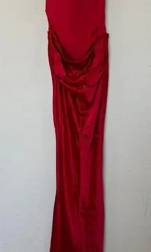 House Of CB  size S D-DD 'Persephone' Scarlet Strapless Corset Maxi Dress NWOT