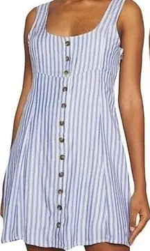 American Eagle Striped Tank Mini Dress Blue White Medium