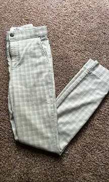 Hollister Sage Green Plaid Dress Slacks