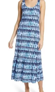Lilly Pulitzer Martins Sail Boat Midi Maxi Pima Cotton Tank Dress Size XL