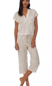 Ralph Lauren New!  Women's Floral 2-Piece Knit Pajamas PJ Set Top Capri Pants MED