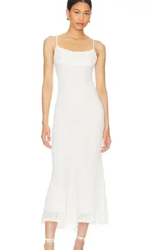Kiali Midi Dress in Orchard White Revolve