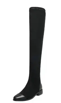 Genuine leather faux suede over the knee High shaft boots winter shoes combat boots