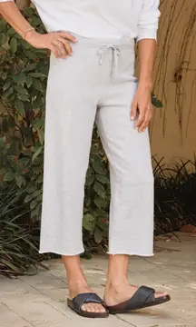 Frank & Eileen Catherine Crop Wide Leg Sweatpants in Gray