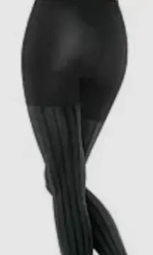 Spanx Assets Maternity Tights Pantyhose Hosiery Textured Stripe Black Size 1 NWT