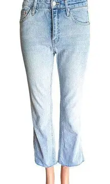 POPSUGAR Light Blue Raw Edge Hem Denim Jeans ~ Women's Size 6