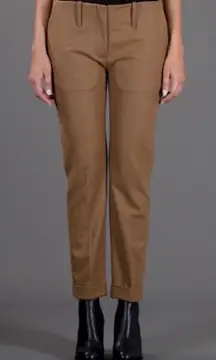 Acne Brooke turn up slim trousers women size 38 6 wool cashmere  caramel colored