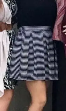 Black & White Striped School Girl Skirt 