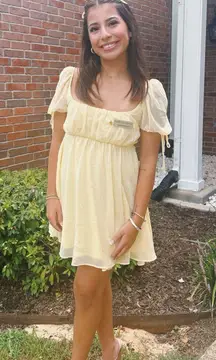 Lucy in the Sky Mini Dress Yellow