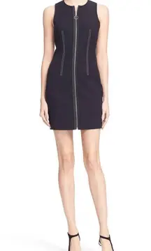 NWT T By Alexander Wang Sleeveless Tech Suiting Zip Front Dress