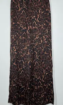 Topshop‎ Leopard Print Wide Leg Statement Pants Women's Size 0 NWOT Bold
