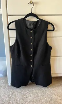 Black button up vest