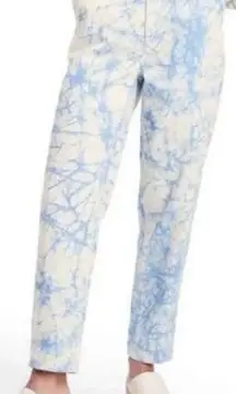Rachel Comey x Target Collab Tie Dye Retro High Waist Straight Blue Cream Jean 4