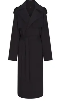 NWT SKIMS Boyfriend Fleece Oversized Trench Coat Onyx New on site! Size XS