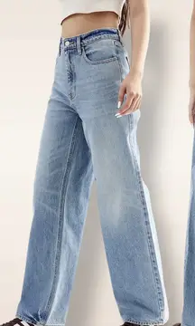 PacSun Jordyn Low Rise Straight Leg Jeans Size 24 Light Wash Denim