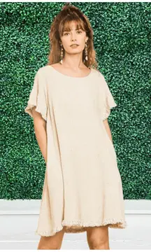 Linen swing dress