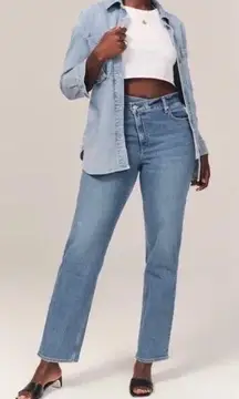 Abercrombie Criss Cross Dad’s High Rise Jeans