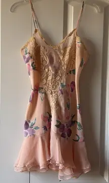 Vintage Victoria’s Secret Chiffon Chemise Babydoll Slip Dress Nightgown Size P