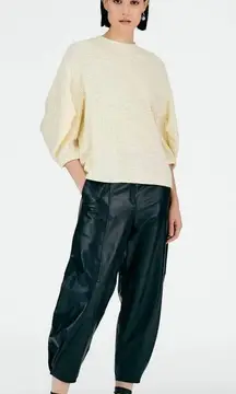 TIBI Handspun Knit Pleat Sleeve Top in Cream, Size 10 New w/Tag $395 - SOLD OUT!