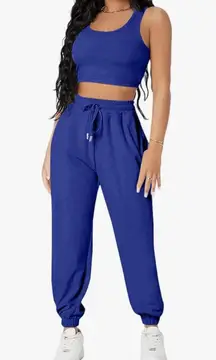 Blue athleisure matching set  