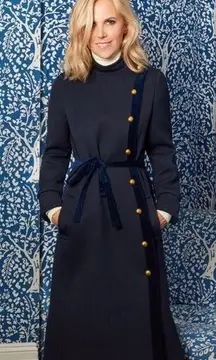 Tory Burch Warren Coat Navy Size 2/XS