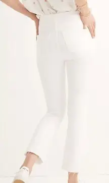 New! Madewell‎ Tall Cali Demi-Boot Jeans in Pure White: Raw-Hem Edition, 30T