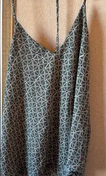 Wet seal Geometric Patterned Green Women's Top medium
