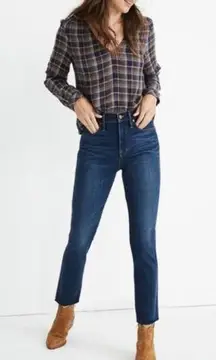 Madewell  | Blue Medium Wash Rail Straight Jeans