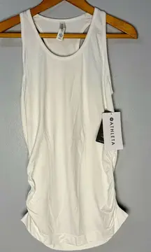 NEW Athleta White Speedlight Seamless Rouched Tank Top | M