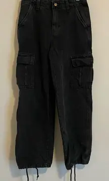 Levi's Black '94 Baggy Cinched Ankle Cargo Jeans size 24