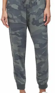 Splendid Women's Green Camo Pocket Elastic Drawstring‎ Knit Jogger Pants Size S